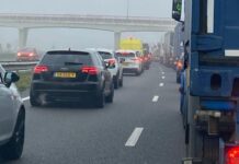 Zware ochtendspits door slecht weer