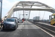 File op N3 door ongeval op Merwedebrug