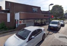 Auto schuift bijna de Hema in bij Makado