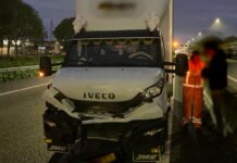 Ongeluk met bestelauto’s op A15 bij Sliedrecht