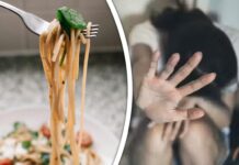 Als George het huis moet verlaten grijpt hij woedend zijn ex bij de keel