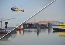 Man valt van schip en raakt gewond aan hoofd (Video)