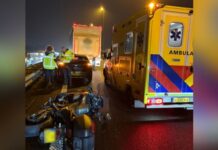 Weer aanrijding op A15 bij Hardinxveld